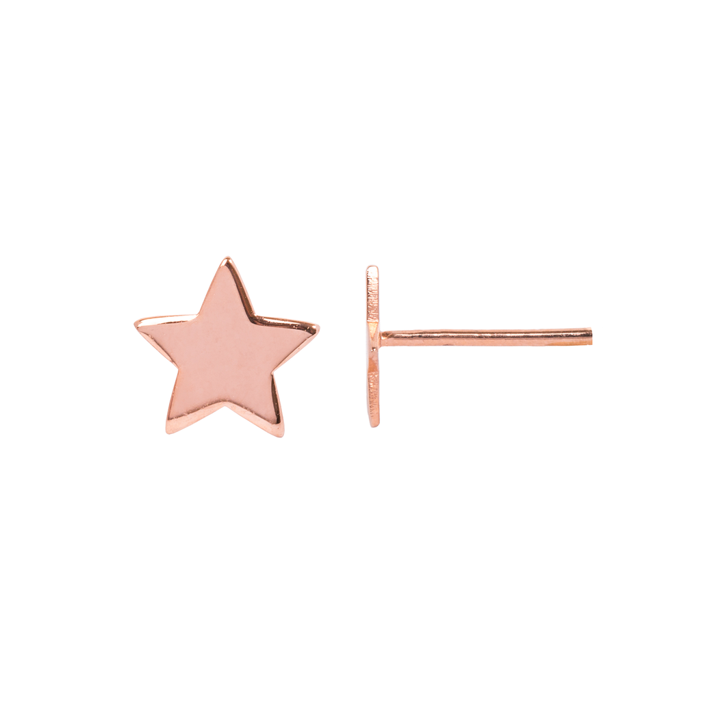 Aretes Mini Estrella Oro Rosa