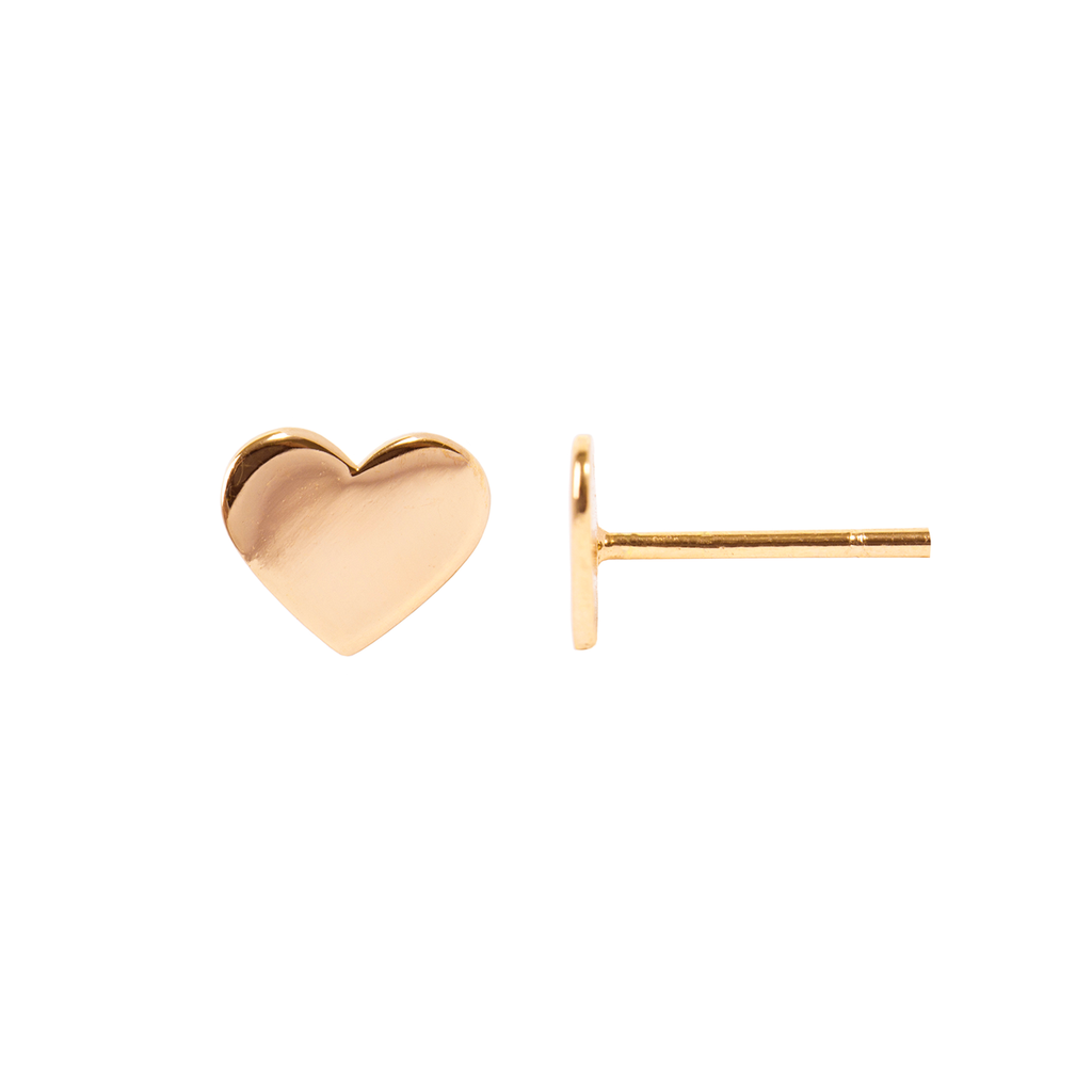 Aretes Mini Corazón Dorado