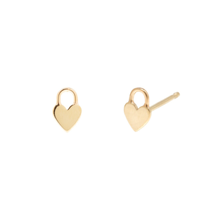 Arete Tiny Heart Lock Dorado (pieza)