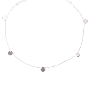 Collar 5 Mini Círculos Plata