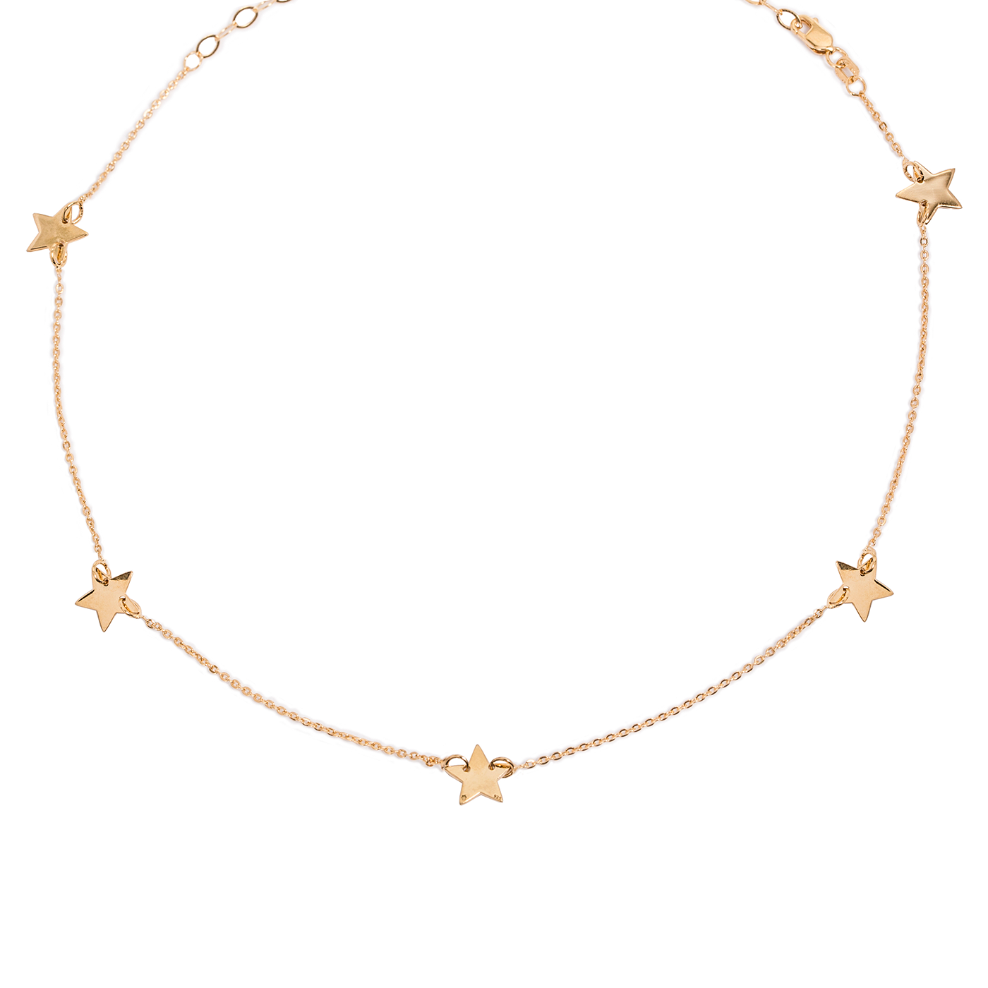 Collar 5 Mini Estrellas Dorado