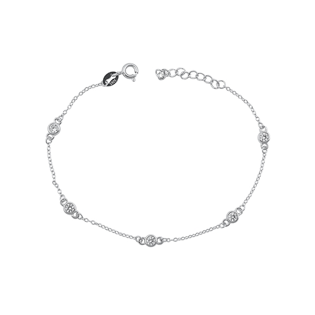 Pulsera Bezels Plata