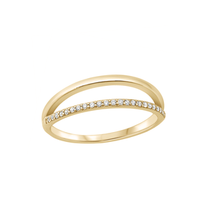 Anillo Parallel Dorado