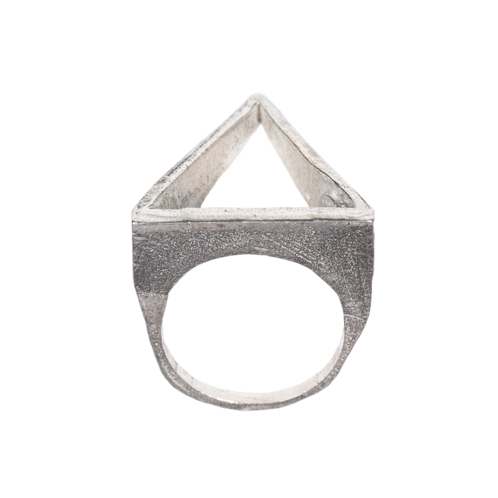 Anillo Triangular Plata