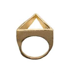 Anillo Triangular Dorado