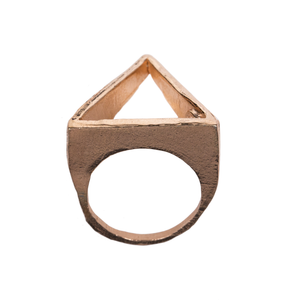 Anillo Triangular Oro Rosa