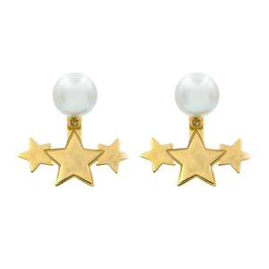 Earjackets Estrellas Dorado