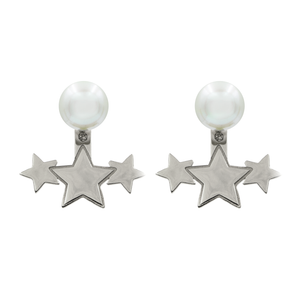 Earjackets Estrellas Plata